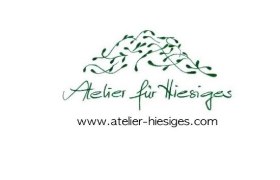 Atelier für Hiesiges, © Maria Ströbl Logo des Ateliers für Hiesiges mit grünen Blättern und Schriftzug.
