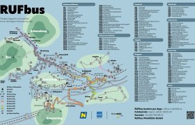 Haltestellenplan aller RUFbus Haltepunkte mit Karte und Auflistung der Haltestellen