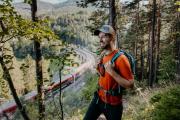 Wanderer im Wald 