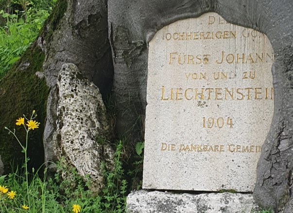 Gedenktafel für Fürst Johann von Liechtenstein, © Irene Beckmann