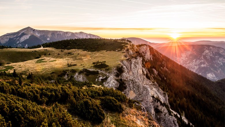 Das Wanderparadies am Raxplateau erreichen die Teilnehmer mit einer geführten Wanderung in etwa drei Stunden Gehzeit., © Niederösterreich Werbung/Robert Herbst